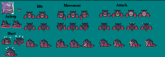 Mega Aggron And Mega Gengar Sprites Pokemon Mystery Universe